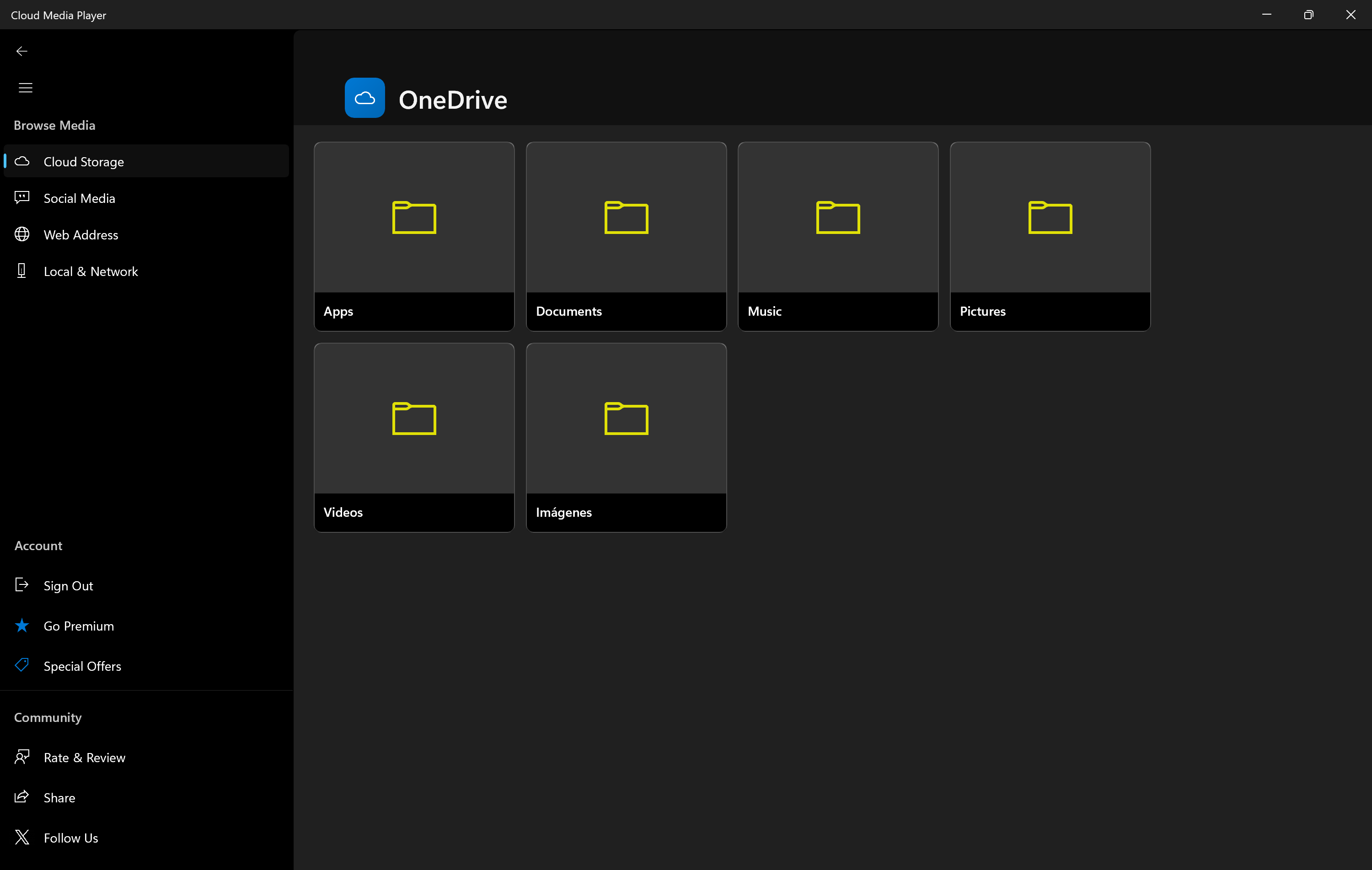 Folder organization