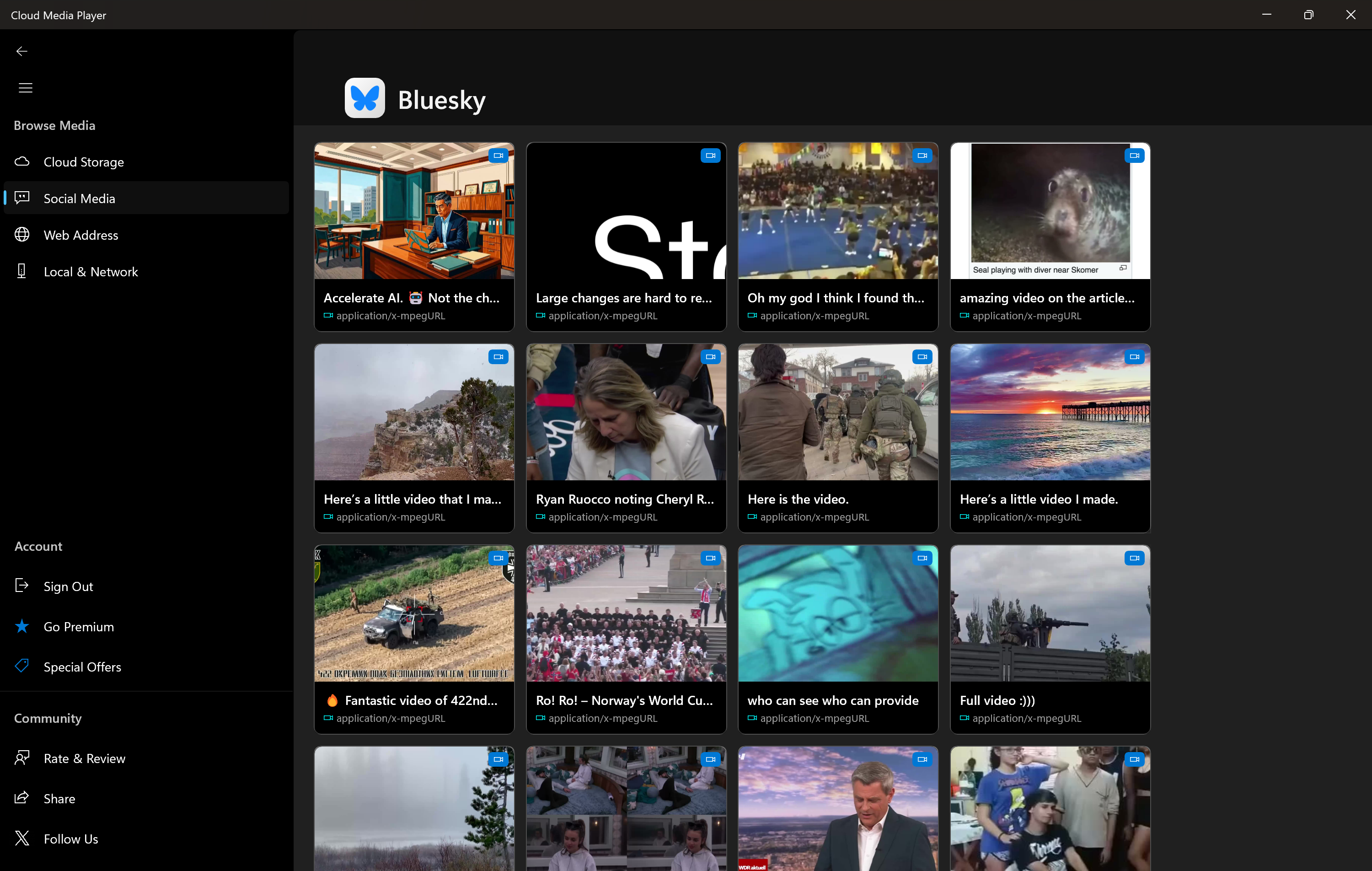 Social media video integration