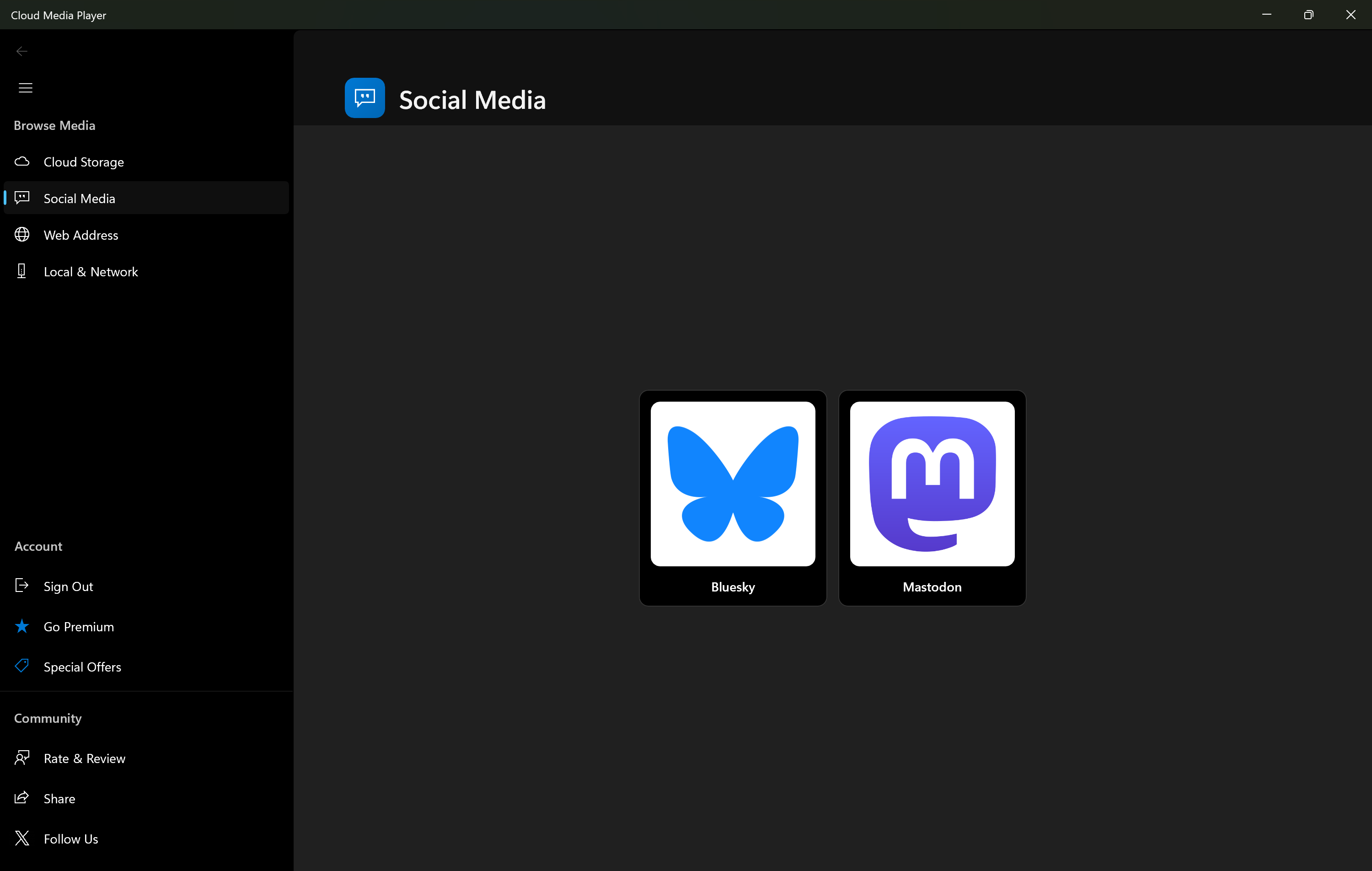 Share media with friends and family